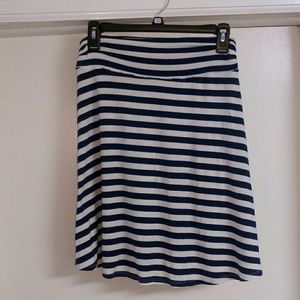 Merona Blue & White Striped Skirt Size Sm